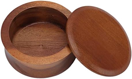 Wooden Shaving Brush Bowl with Lid, Men Wooden Shave Soap Bowl, Face Cleaning Tools Men Foaming Bowl With Cover, Practical Portable Wooden Shaving Cup Mug Tool