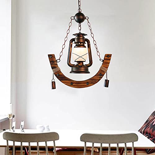 Atmosphère en bois industriel pendant light pour resto et loft - 3