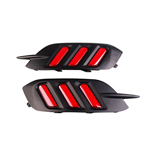 Allinoneparts LED Back Bumper Light Rear Lights Lamp Kit Compatible with Honda Civic 10th 2016-2017 Sedan (not fit the Hatchback)