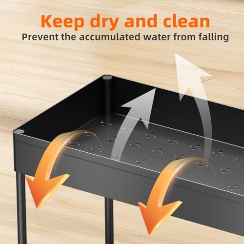Simple Trending Under Sink Organizer 2 Pack, Sink Pull-Out Sliding Storage Cabinet, 2-Tier Under Shelf Organizer for Kitchen Bathroom, Black by Simple Trending - Image 5