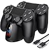 PS4 Controller Charger Dock Station with Charging Cable,1.8Hour Fast-Charging PS4 Controller Charger Station for PlayStation 4 Dualshock 4 Chargers