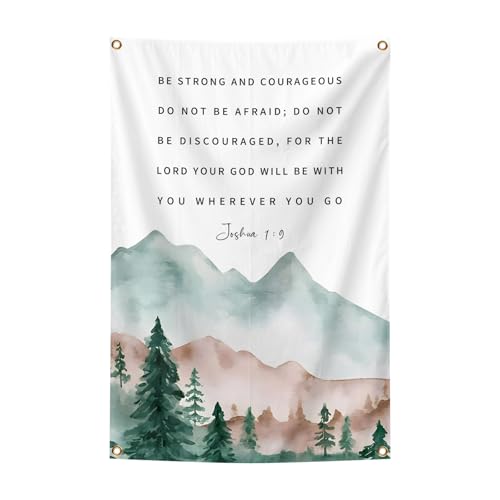 Be Strong and Courageous Bible Verse Wall Art