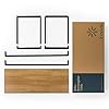 Zinus Jennifer Tavolo da scrivania 160x61x73 cm - Scrivania da ufficio in metallo e legno - Tavolo multiuso - Marrone chiaro e nero #5