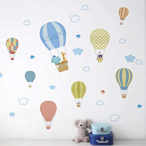 Cartoon mongolfiere nuvole adesivi murali per
