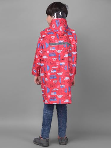 Image of Dollar Rainguard Kids' Full Sleeve Printed Long Raincoat With Adjustable Hood and Pocket