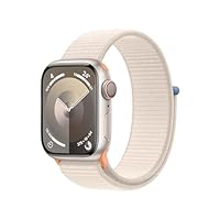 Apple Watch Series 9 GPS + Cellular 41mm Smartwatch con cassa in alluminio color galassia e Sport...