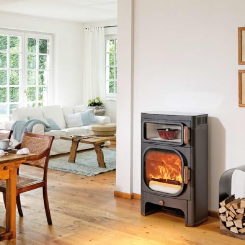 Austroflamm Kaminofen Heidi Back mit Backfach und Ceranfeld, 7 kW