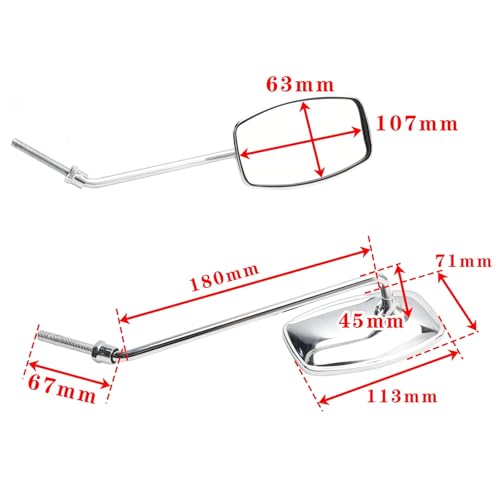 Espejo retrovisor lateral con cristal antirreflejos para motos C100 y CA110 3