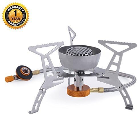 OMAGAX Ultralight Portable Camping Stoves Foldable Windproof Outdoor Backpacking Stove Small Camping Gas Stove Propane Butane Burner Mini Collapsible Camping Cookware Cookout Stove for Picnic Hiking