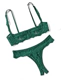 Avidlove Lace Lingerie Outfits Mesh Sheer Push Up Lingerie Set for Women