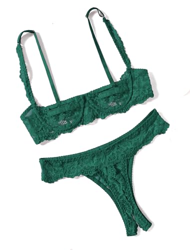 Image of Avidlove Sexy Lingerie Set for Women Lace Bra and Panty Sets Underwire Push Up Lace Lingerie Set XS-XXL