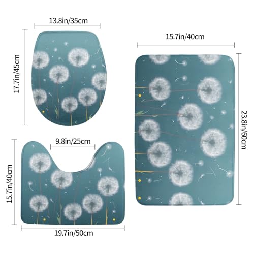 Tapis de salle de bain pissenlits tapis de sol antidérapant et facile à nettoyer