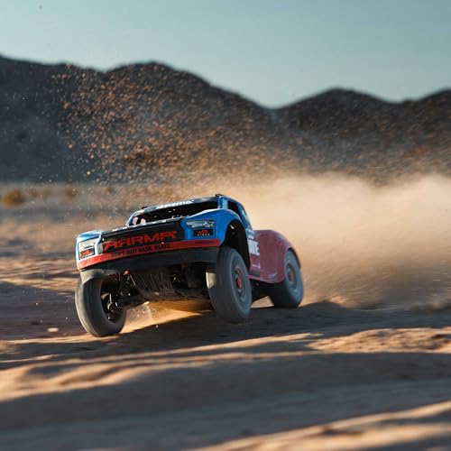 ARRMA Mojave RC Truck 4X4 4S BLX 1/8th Scale Desert Truck RTR (Battery and Charger Not Included) Blue/Red ARA4404T2 by ARRMA - Image 7