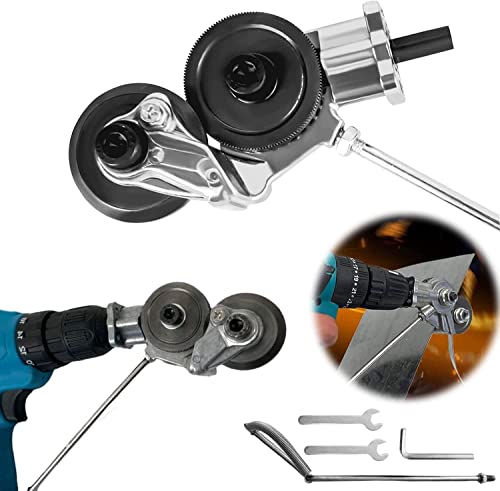 Metal Nibbler Drill Attachment, Electric Drill Shears, Electric Drill Plate Cutter Attachment, Metal Cutter Sheet Drill Attachment for Metal Cutting 1PCS