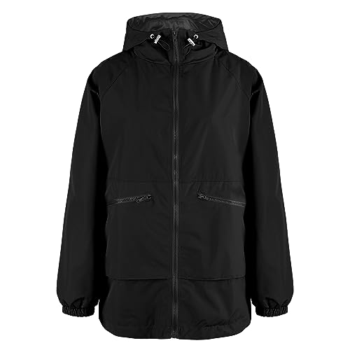 PESION Women’s Lightweight Waterproof Black Rain Jacket with Hood – Perfect for Adventurous Souls! - Image 5