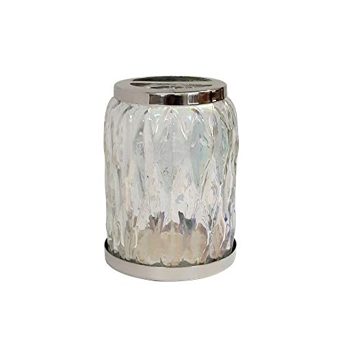 nu steel GLA330-4 Glacier Toothbrush Holders Storage, Bath Collection, Bathroom Vanity Countertops, Glass Rainbow Lustre Finish