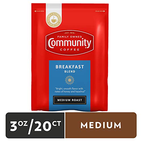 Community Coffee Breakfast Blend, Medium Roast Pre-Measured Coffee Packs, 3.0 Ounce Bag (Pack Of 20) #TOP1