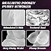 Male Masturbator Pocket Pussy for Men, 2.2 LB BBW Sex Doll Realistic Textured Male Sex Toy, 2 in 1 Adult Toys with Vagina Anal Channels, Transparent Big Butt Men Stroker for Pleasurable Masturbation