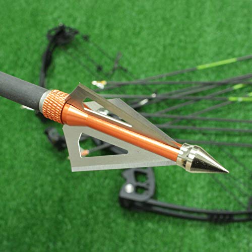 Maifield 125 Grain 3 Fixed Blade Bowhunting Broadheads 12 Pcs 1 1/4 Cutting Diameter Screw-In Archery Hunting Head Arrow Tip Crossbows And Compound Bow Arrows (125 Grain 12Pk) #TOP2