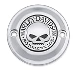 harley schriftzug tattoo Teilenummer: 32975-04A HARLEY-DAVIDSON Motorrad Tankdeckel Abdeckung Schriftzug Totenkopf Chrom, 2
