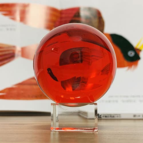 30/40MM sfera di cristallo viola fotografia palla di vetro, rosso, 30MM No Base