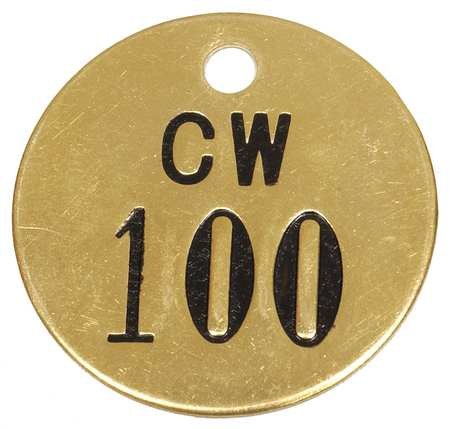 Nbr Tag, 1-1/2 x 1-1/2 in, 76-100, PK25