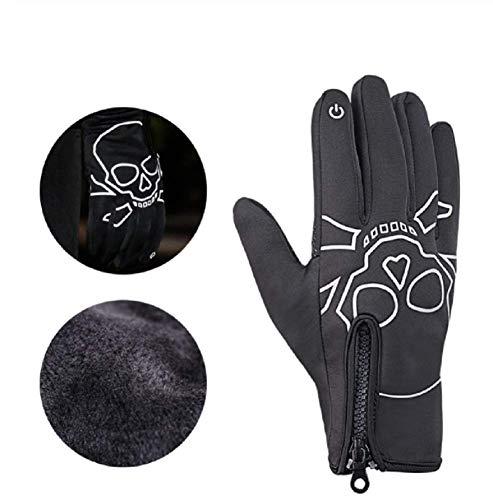 DGHJK Men's Cycling Gloves, Shockproof Non-Slip Winter Warm Outdoor Leather Full Finger Touch Screen Gloves For Rock… - Image 3