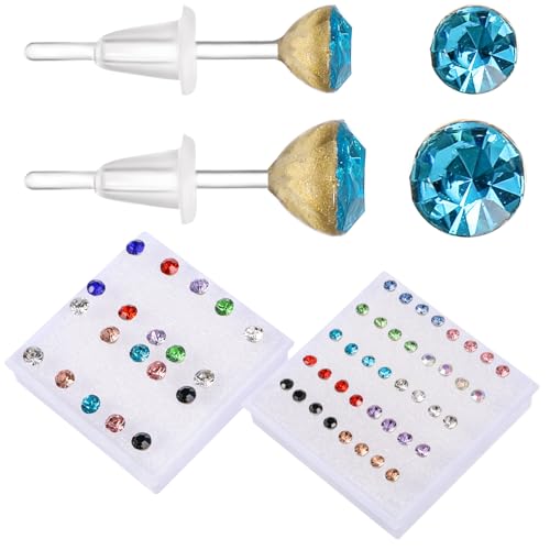 Boucles d'oreilles plastique anti-irritation avec étui de rangement