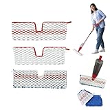 4 Stück Wischmopp Ersatzköpfe Kompatibel mit Turbo 2-in-1 Ersatzmop, Wischmop Ersatzbezug, Mikrofaser Bodenwischer Ersatzbezug Moppköpfe für Bodenwischer und EasyWring&Clean Mopp (D)