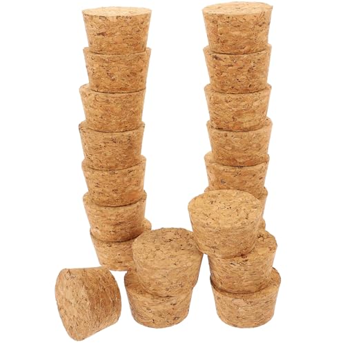 GALPADA 20 Tapones de Corcho Cónicos de Madera Natural para Botellas de Vino 33X28X20 MM Pack de 20 Unidades Tapas para Manualidades y Conservación en Hogar y Bar