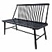 Farmhouse Bench, Black Painted Wood, 4-Ft.