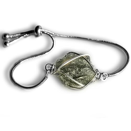 Genuine Moldavite Bracelet - Authentic Czech Tecktite Crystal Jewelry
