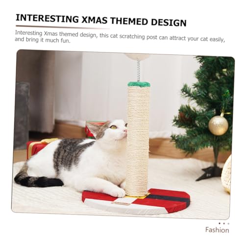 Poste para rascar gato vertical con cuerda de sisal miniatura 5