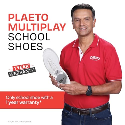 Image of Plaeto Nova Unisex School Shoes for Boys & Girls | Tilt Lacing, Breathable Canvas, PU Midsole for high Durability | Multiplay School Shoes Sports Shoes -Girl |Boy |Child |Kids |1 Year Warranty