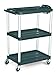 Rubbermaid Media Master AV Cart, Three Shelves, 18-3/4w x 32-3/4d x 33h, Black