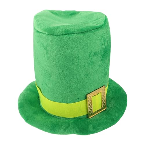 Chapeau haut-de-forme vert Saint-Patrick en tissu confortable qui ne se déforme pas