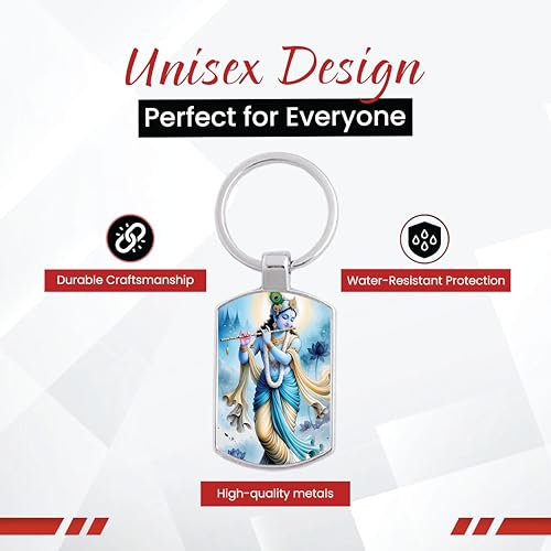 Image of Stylish Metal Keychains with Permanent Glossy Print - Inspirational Quotes & Spiritual Designs - Perfect Key chains for loved ones, Personal Use, Gifts & Return Gifts