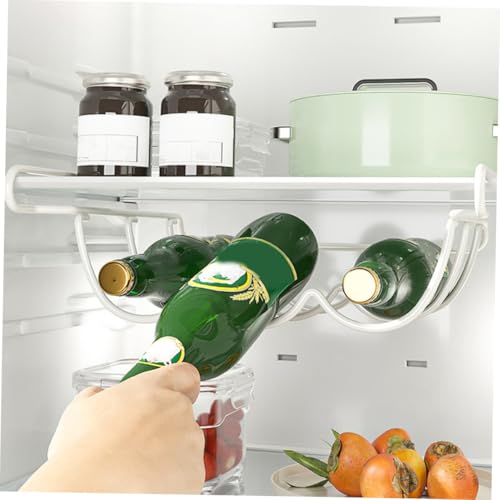 Soporte para botellas de hierro para refrigerador blanco miniatura 7