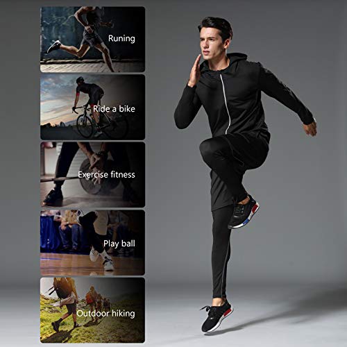 image for BOOMCOOL Men Workout Clothes Outfit Fitness Apparel Gym Outdoor Runnin