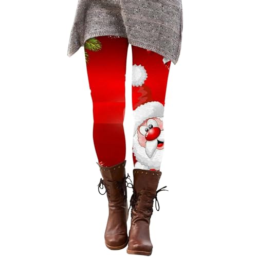 Leggings de Navidad elásticos y ajustados con diseño de moda para mujer