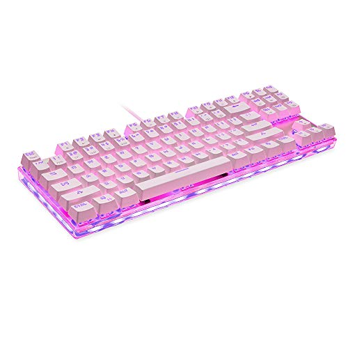 Mechanische Tastatur Gaming-Tastatur USB-Gaming-Tastatur mit Kabel Angepasste LED-RGB-Hintergrundbeleuchtung mit 87 Tasten für LOL cf
