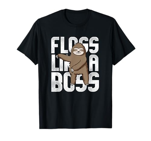 Flossing Sloth Floss Like A Boss Floss Dance Camiseta Camiseta