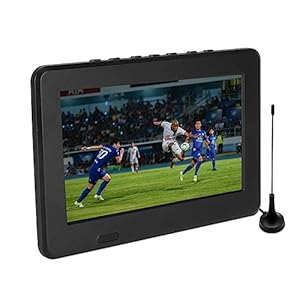 Yoidesu 7 Inch Portable Widescreen TV, 1080P LED ATSC Analog Television for Car Camping Outdoor Kitchen, Mini Digital TV with 1500mAh Rechargeable Battery USB TF