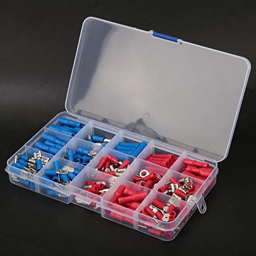 Davitu Terminals - Assorted Crimp Terminals Assorted Spade Crimp Terminals Set Insulated Electrical Wiring Connector Kit - (Color: 360PCS)