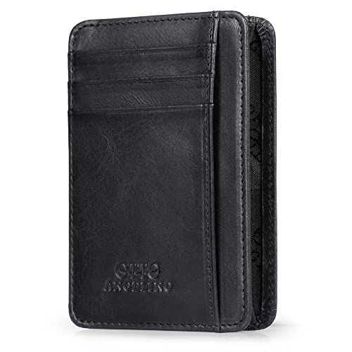 Otto Angelino Genuine Leather Wallet Cardholder Bank Cards, Money, Driver's License - Unisex