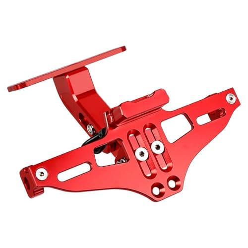 BTCTLPLMKK For CB600F Hornet CBR600F CBF600SA MT09 バイク用リアナンバープレートホルダーブラケット バイク用 ナンバープレートステー(赤)
