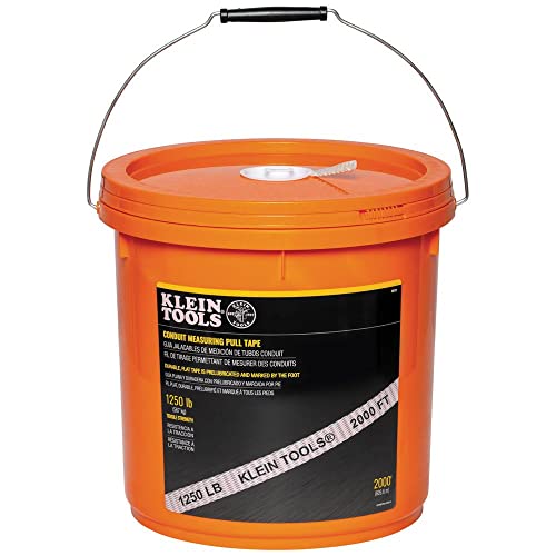 Klein Tools 50122 Conduit Measuring Pull Tape For Heavy-Duty Cable And Wire Pulling, 1250-Pound X 2000-Foot Long #TOP28