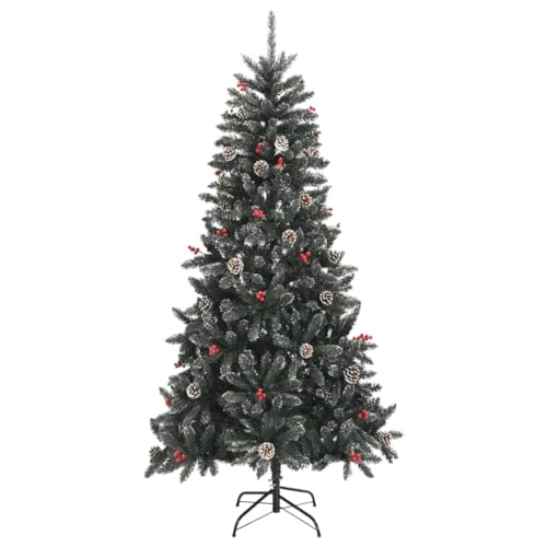 Árbol de Navidad artificial de 210 cm sin caída de hojas y con base segura 2