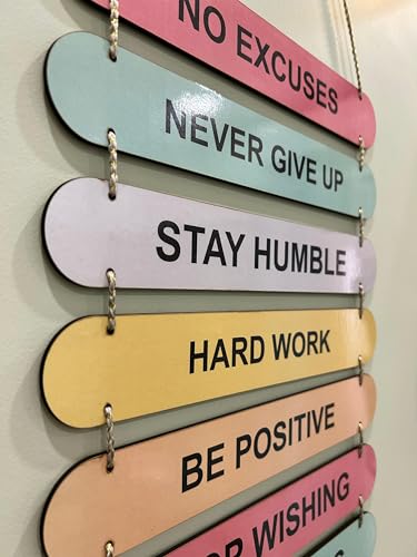 Image of No Excuses Motivational Decorative Wall Art MDF Wooden Wall Hanger for Living room | Bedroom | Gifts | Wall Hangings for Decoration | Modern Decor Items | Artworks Canvas Painting
