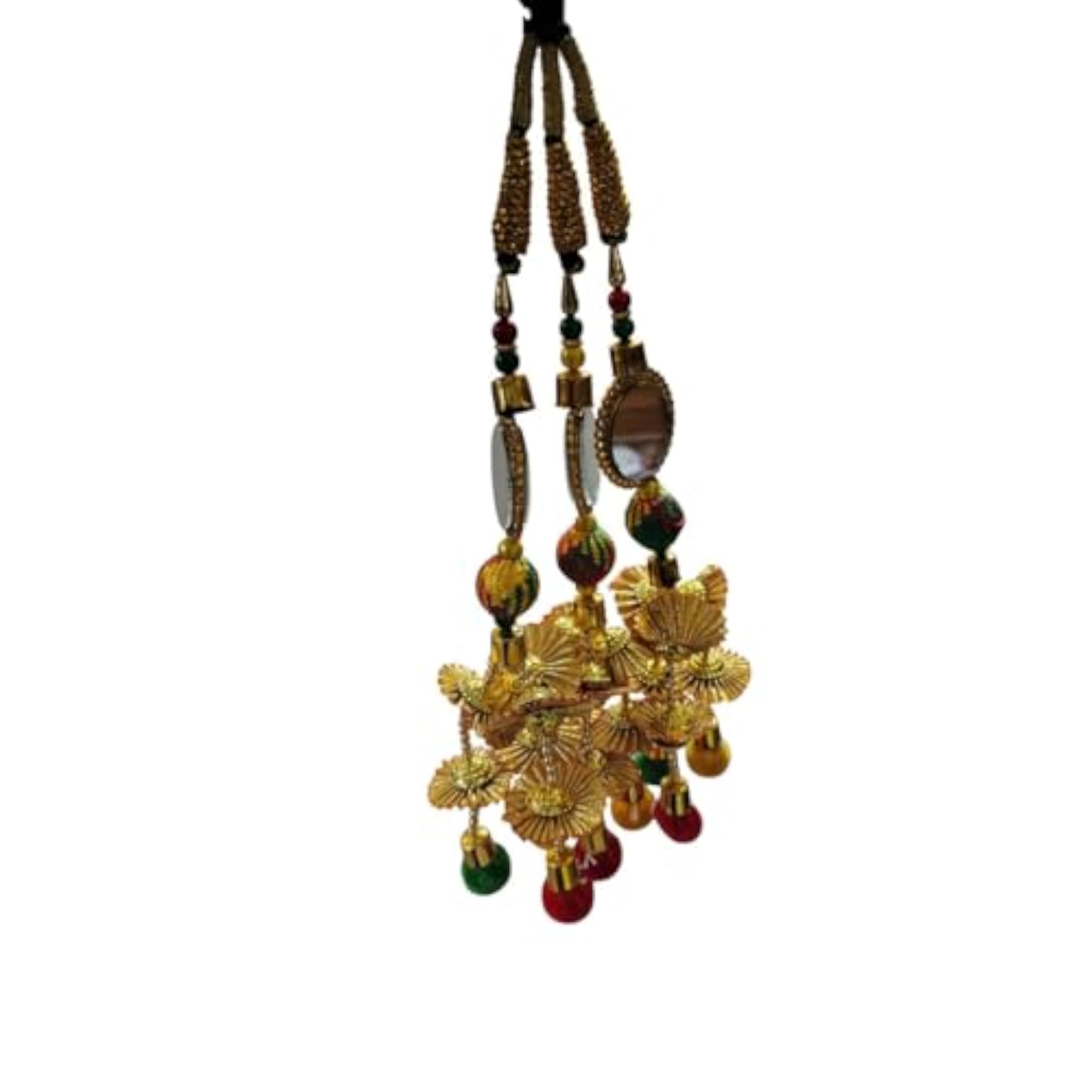 Punjabi Paranda Hair Extension, Multicolor with Golden Gotta